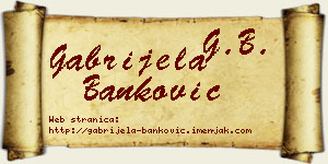 Gabrijela Banković vizit kartica